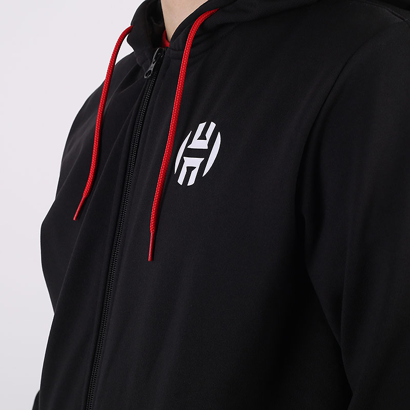 мужская черная толстовка adidas HRDN Fleece FZ FH7754 - цена, описание, фото 4